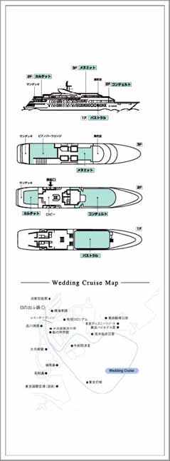 船上結婚式席次表クルーズマップ記載